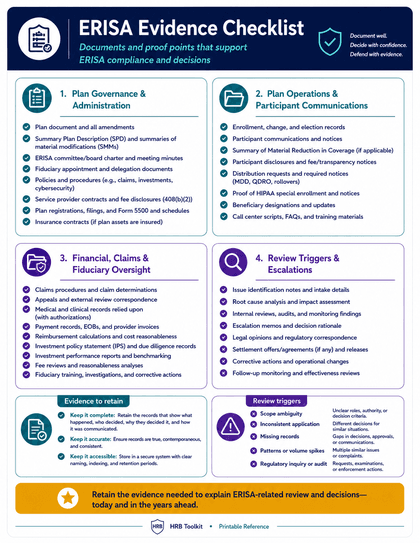 ERISA Evidence File Checklist portrait thumbnail