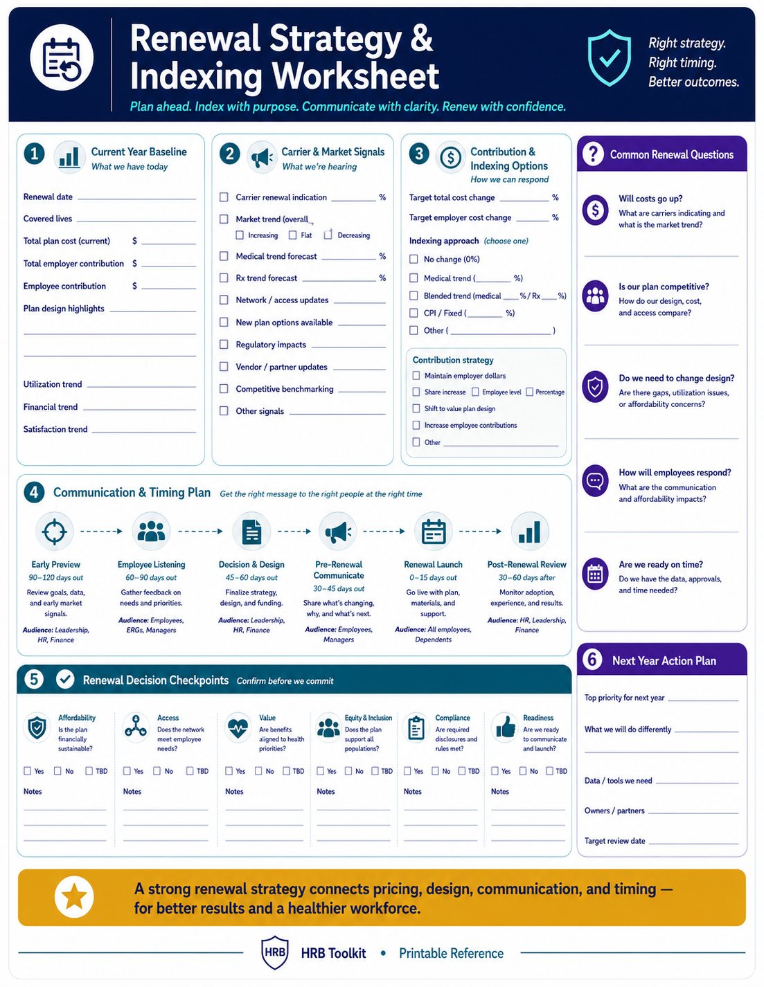 Renewal Strategy and Indexing Worksheet portrait preview